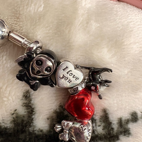 Silver and Red Charm Linx Bracelet - Picture 6 of 9